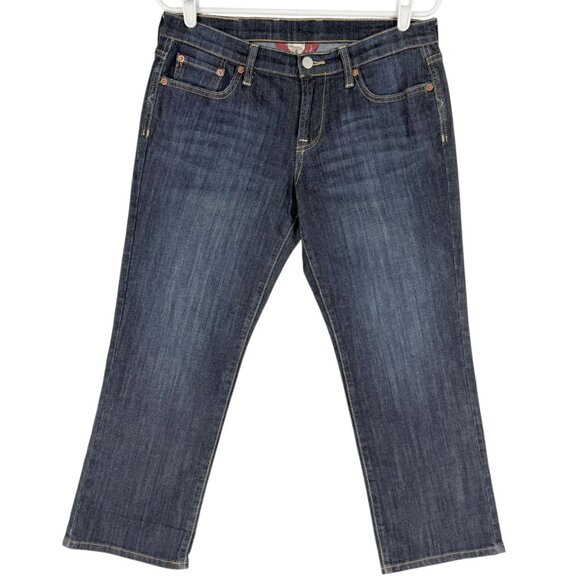 Lucky Brand Women's Low Rise Straight Leg Regular Fit Blue Crop Jeans Size 6/28 - Picture 1 of 10